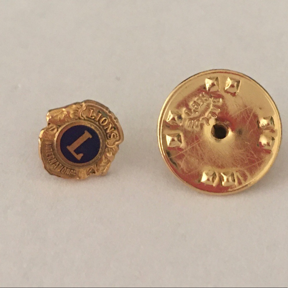 Lions Internation Tie Tack 14K Gold Filled